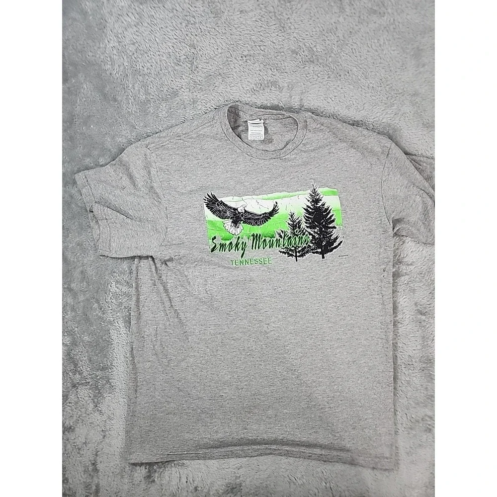 Great Smoky Mountains Tennessee Shirt Large Gatlinburg Pigeon Forge Eagle Nature